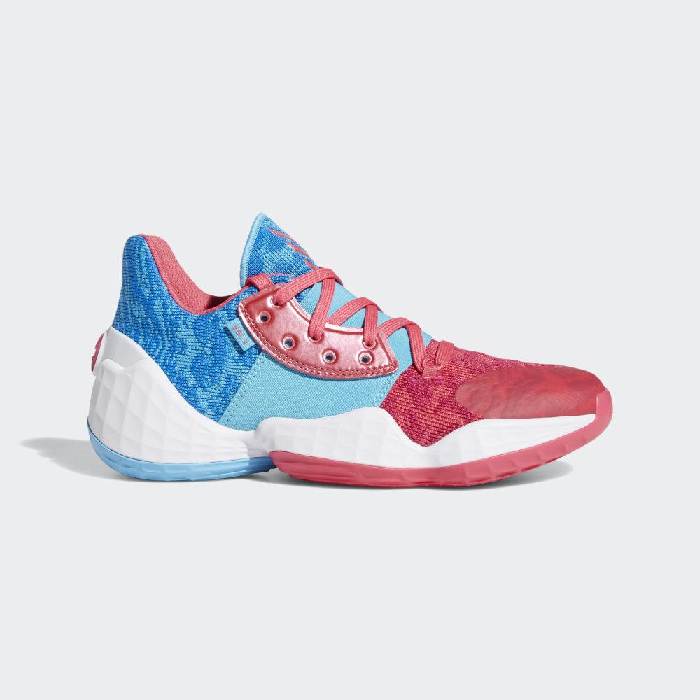 Adidasi Baschet Adidas Harden Vol. 4 Fete Romania - Roz/Albastri Deschis/Albi EF2053